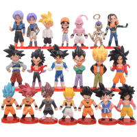 20ชิ้นเซ็ต Super Goku Vetega Majin Buu Freeza Beerus Whis Mark Karin Gotenks PVC ตัวเลขอะนิเมะสะสมรุ่น