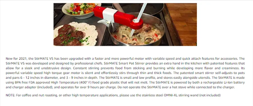 StirMATE OMNI-XL Stainless Steel Stirrer Attachment for Up to 5-Gallon Pots.
