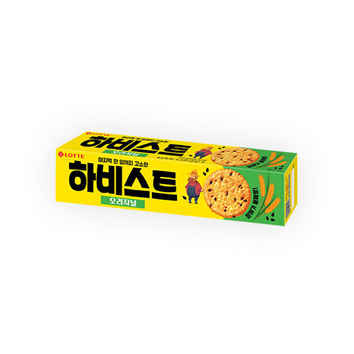 noona-mart-ขนมเกาหลี-ลอตเต้-ฮาร์ดเวส-แคร๊กเกอร์ผสมงาดำ-lotte-harvest-original-black-sesame-cracker-100g