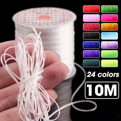 【CW】 1mm Transparent Elastic Rope Round Rubber Cord Jewelry Making Beading Fishing Thread