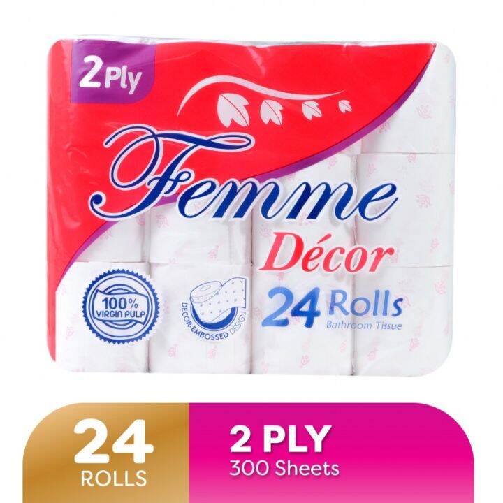 Femme Bathroom Tissue 2ply 300 Sheets 24 Rolls Lazada Ph 