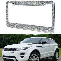 [YOMI Automotive Products] Blingbling Rhinestone กรอบป้ายทะเบียนมาตรฐาน2รูสกรูที่กำหนดเองสำหรับผู้หญิงของขวัญระดับไฮเอนด์วันหยุด