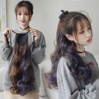 แฮร์พีช สไตล์เกาหลี วิกผมลอนมาม่า ผมยาว วิกหางม้า Lace-up wig QC8191711