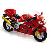 1:18ซูซูกิ GSX1300จำลองล้อแม็กเหยี่ยวมินิรถจักรยานยนต์เครื่องประดับเด็กรุ่นหัวรถจักรของเล่น