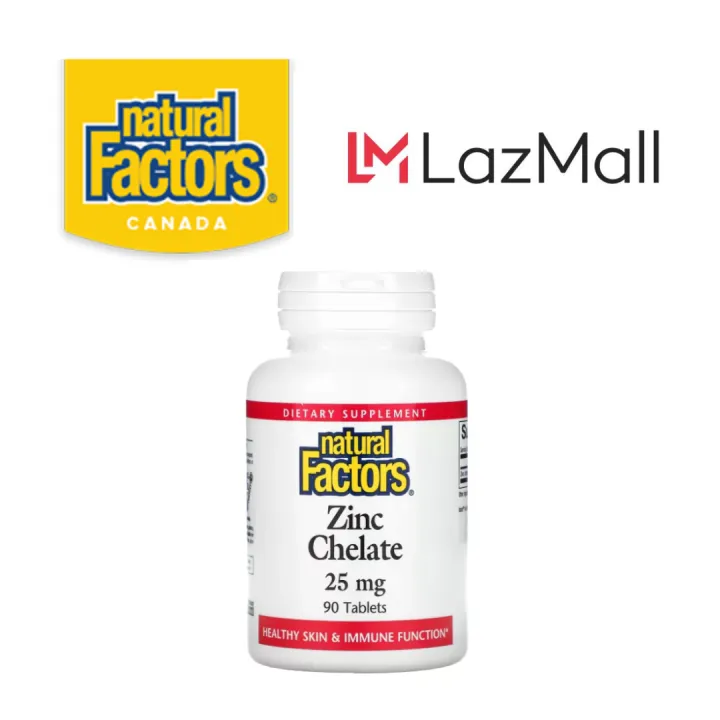 Natural Factors, Zinc Chelate, 25 mg, 90 Tablets | Lazada PH