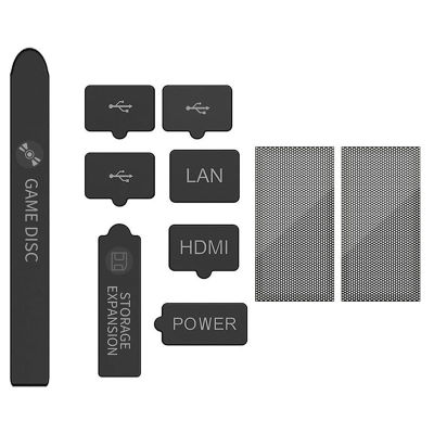 ZP 10ชิ้นปลั๊กฝุ่นชุดเข้ากันได้สำหรับ Xbox Series S X Gaming Console โฮสต์พอร์ตกรองซิลิโคนฝาครอบกันฝุ่น
