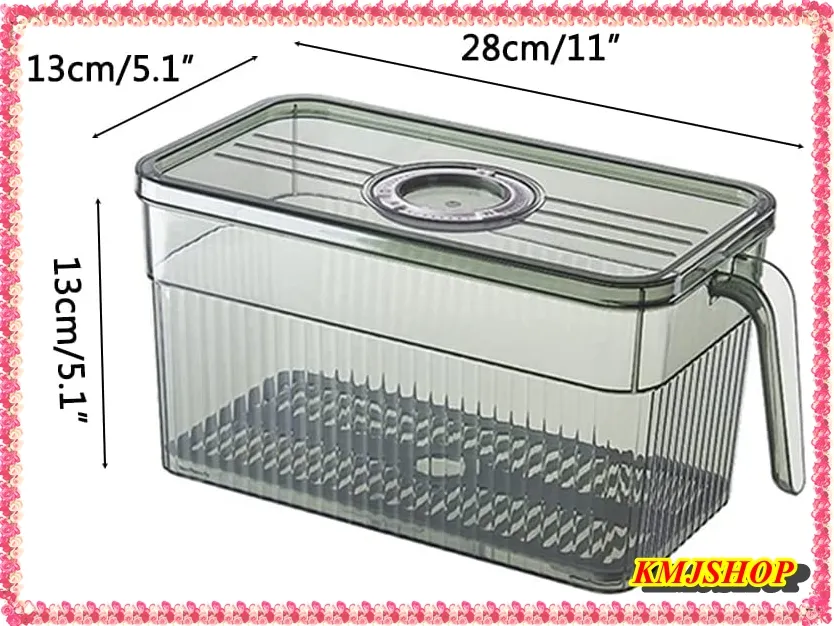 Food Storage Containers with Lid Time Recorder Fridge Organizers