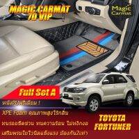 Toyota Fortuner 2008-2011 Full Set A (เต็มคันรวมถาดท้ายแบบ A ) พรมรถยนต์ Fortuner 2008 2009 2010 2011 พรมไวนิล 7D VIP Magic Carmat