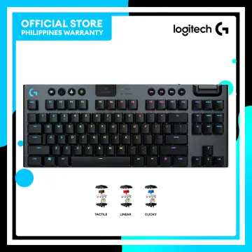 Logitech G915 TKL Tenkeyless Lightspeed Wireless RGB Mechanical Gaming  Keyboard, Low Profile Switch Options, LIGHTSYNC RGB, Advanced Wireless and  Bluetooth Support - Linear , Black 