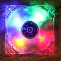 【☊HOT☊】 tu884140474 4ไฟ Led Quad คอมพิวเตอร์ส่วนบุคคล Clear Case Cooler พัดลมซีพียูพัดลมทำความเย็น120X120X25มม.สีฟ้า/สีเหลือง/สีแดง/ไฟสีเขียว