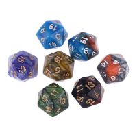 20217pcs D20 Polyhedral Muti-sided Dice Numbers Dials Table Board Role Playing Game for Bar Pub Club Party