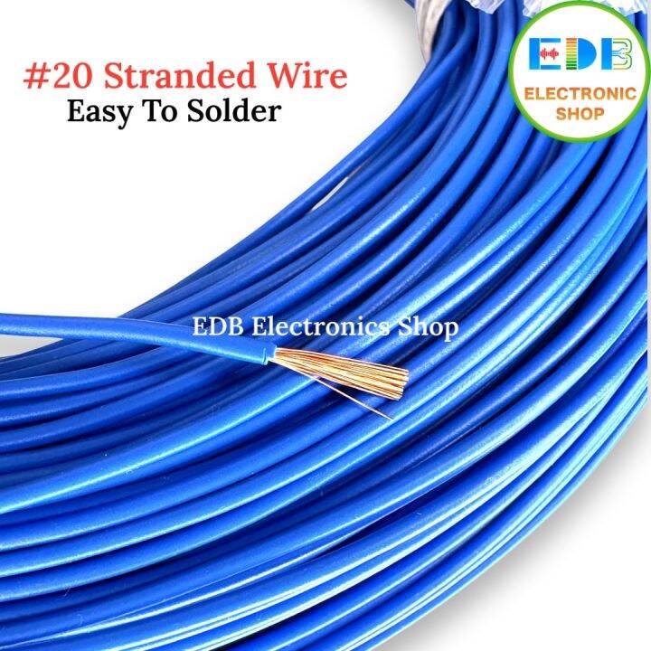 20 Stranded Wire Gauge 20 original wire Pure Copper Easy to solder AWG20 cable Lazada PH