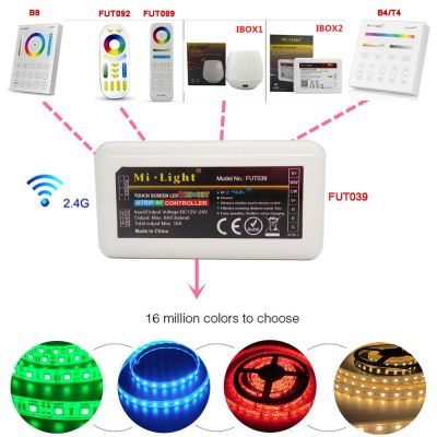 ❂❉❐ Miboxer2.4G 4-Zone Smart Panel WiFi iBox RGB CCT/RGBWW led strip Light Controller FUT039/FUT092/FUT089/iBox2/iBox1/B4/T4/B8
