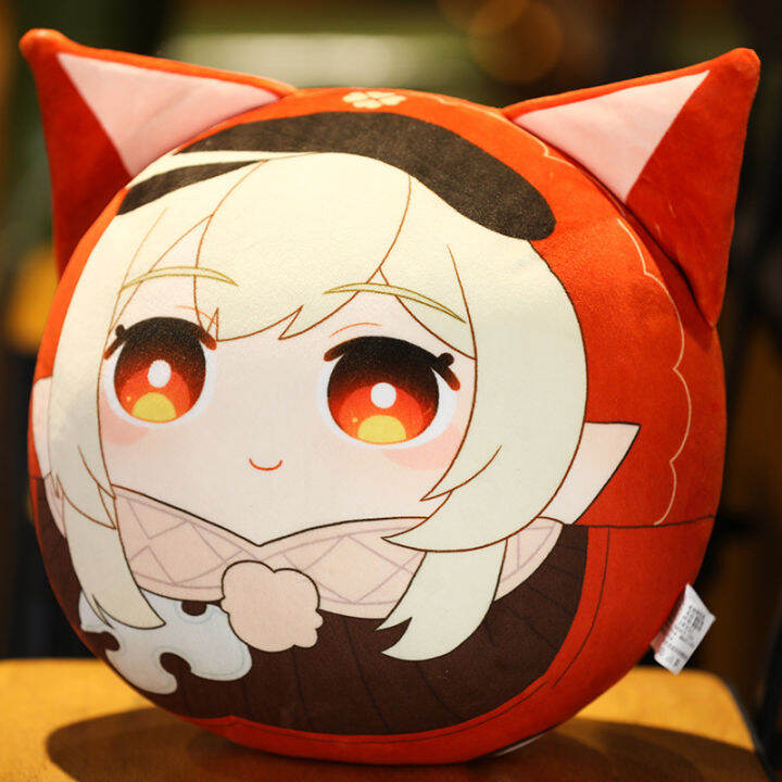 DBWRY Store Genshin Impact Merch Cute Cat Ear Plush Pillow Xiao Hutao ...