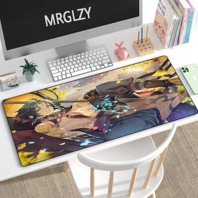 Genshin ผลกระทบ Xiao Mouse Pad เครื่องเกมคอนโซลเดสก์ท็อปขนาดใหญ่อุปกรณ์ต่อพ่วงเกมคอมพิวเตอร์แผ่นรองเมาส์