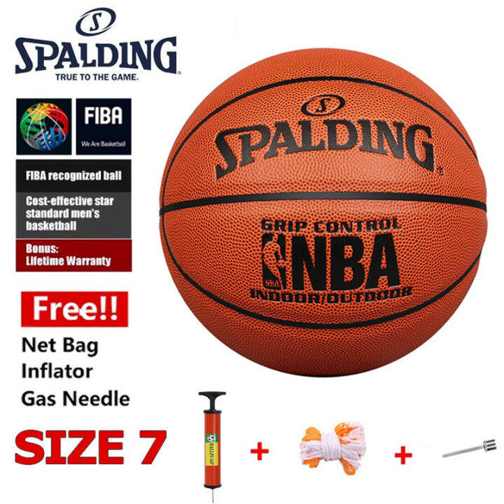 Spalding 74604Y Basketball Ball NBA Size 7 PU Leather Basketball
