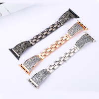 Metal diamond strap for 7 6 5 4 se 44mm 40mm Woman Comfortable Replacement celet Strap for 3 2 1 42mm 38mm