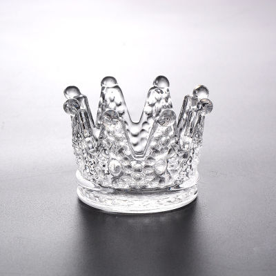 Jewelry Decoration Dish Scented Storage Candle Crown Glass Candlestick