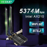 EDUP 5374Mbps WiFi 6 PCIE Wireless WiFi Adapter Bluetooth 5.2 In AX210 Dual Band 2.4G5Ghz PCI Express 802.11AX Wi-Fi Card