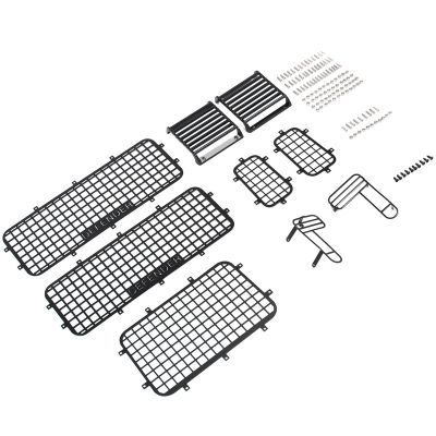 Metal Window Mesh Protective Net Light Cover Decoration for Traxxas TRX4 Defender 1/10 RC Crawler Car Upgrade Parts