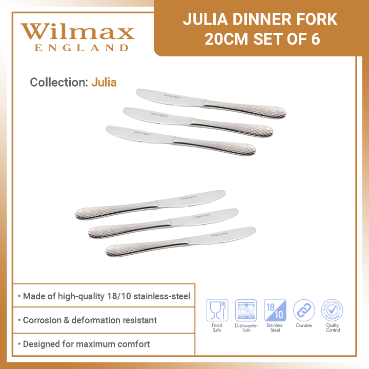 Wilmax Julia Dinner Knife 8.5'' / 22 cm Set of 6 (Colour Box) Lazada PH