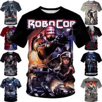 2023 NEWAmerican นิยายวิทยาศาสตร์ภาพยนตร์ Robocop 3D พิมพ์ผู้ชายแขนสั้นเสื้อยืดสนุกฮิปฮอป U Nisex ลำลองรอบคอเย็นเสื้อยืดฤดูร้อนแฟชั่นกีฬาผู้ชายด้านบน Streetwear