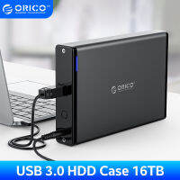 ORICO 7688US3 HDD Case สำหรับ 2.5/3.5 นิ้ว HDD/SSD กล่อง SATA ไปยัง USB 3.0 ฮาร์ดไดรฟ์ภายนอก Enclosure พร้อมอะแดปเตอร์ 12V2A รองรับ UASP 16 TB