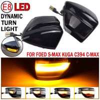 2Pcs Dynamic Side Wing Mirror Indicator Light LED Turn Signal Light For Ford S-Max 2007-2014 C-MAX Kuga C394 2008-2012