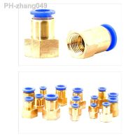 Pcf air pipe joint 4 6 8 10 12mm hose 1/8 quot; 3/8 quot; 1/2 quot; bsp 1/4 quot; pneumatic brass wire joint female quick coupling