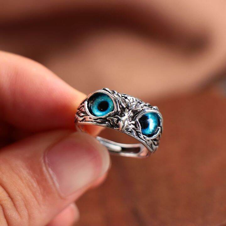 897gongs-คู่รัก-jewelry-ของขวัญ-open-adjustable-owl-eye-statement-ring-vintage-ring