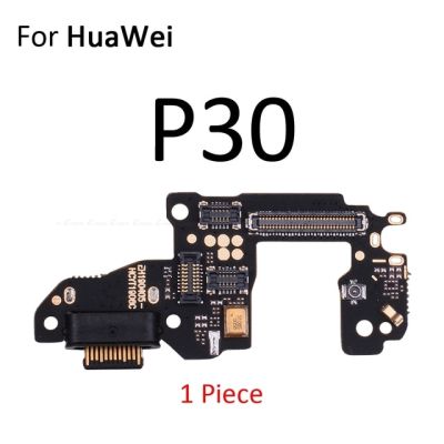 ชาร์จพอร์ตบอร์ดเชื่อมต่อชิ้นส่วนสายเคเบิลยืดหยุ่นกับไมค์ไมโครโฟนสำหรับ Huawei P30 P20 Pro P10 P9 Plus Mini P8 Lite