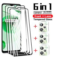 Glas ป้องกันหน้าจอ6in1 C 35ป้องกันเลนส์กล้องถ่ายรูปบน Oppo Realme C35 C3 5 35c Realmec35 6.6 Quot; กระจกเทมเปอร์ RMX3511