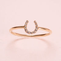 Grace Fine Jewelry แหวนทองแท้ 9k เพชรแท้เกือกม้า