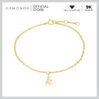 Gemondo สร้อยข้อมือทองคำ 9K ตัวอักษร K ประดับเพชร (Diamond) : สร้อยข้อมือทองประดับเพชร initial letter gold