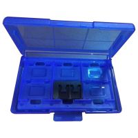 12-in-1 Plastic Protective Case Game Cards Storage Box for Switch - Blue