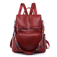 2023 New Stylish Good Texture Large Capacity Soft Leather Shoulder Bag For Women Casual Travel Backpack Women 2023