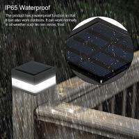 Solar LED Fence Lamp Pillar Light Solar Powered Insulating Sheet Insert Switch Waterproof Residential Corridor Fence Yard Lamp Outdoor Lighting