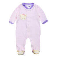 Kiddiezoom Romper ทารกสำหรับ3เมตร-9เมตรเท้าปกชุดนอนเด็กทารกสาวเต็มแขนทารกแรกเกิด Velour เสื้อคลุมหลวมๆจัดส่งฟรี