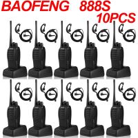 วิทยุสื่อสารของแท้10ชิ้น Baofeng 888S UHF 400-470เมกะเฮิรตซ์แบบพกพา Bf-888S ช่องสัญญาณสื่อสาร16ช่อง