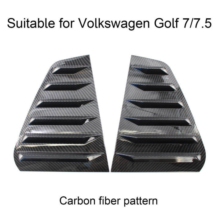 2ชิ้นฝาปิดหน้าต่างด้านหลังรถสำหรับกอล์ฟ7-golf-7-5-mk7-7-5-gti-gtd-r-รุ่นหน้าต่าง-louver-ขอบระบายด้านข้าง