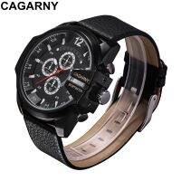 Brand Cagarny Quartz Watches Men Watch Mens Military Wristwatches Leather Wristband Date Sport Watch Relogios Masculino D 6839