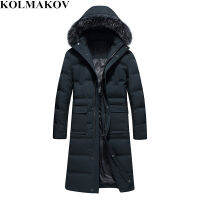 KOLMAKOV บุรุษฤดูหนาวลงเสื้อ2022ผู้ชายเสื้อคลุมด้วยผ้าชาย Parkas สลิมฟิตหนาเดินป่าเสื้อคลุมสบายๆแจ็คเก็ตหิมะยาว X 3XL