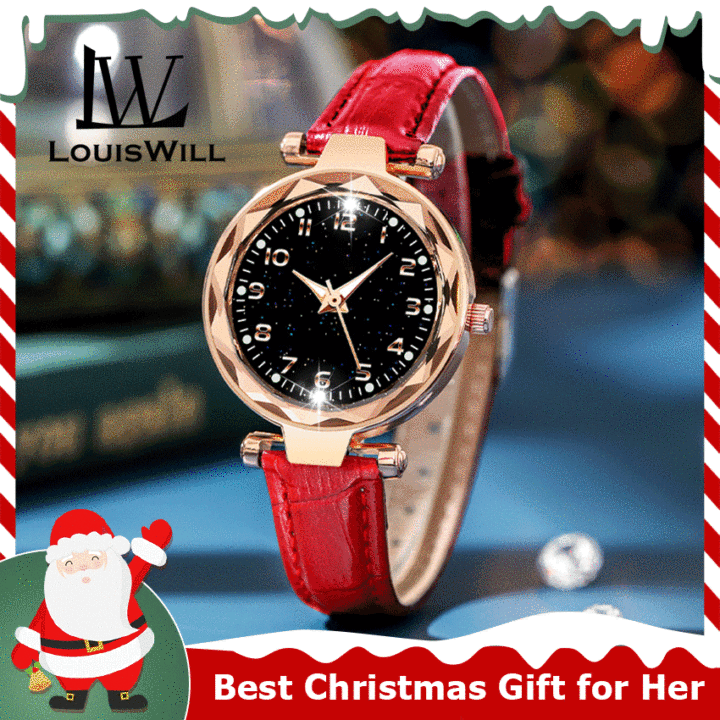 LouisWill watch for women Women Watches Casuals Retro PU Strap Watches Quartz Watches Fashion