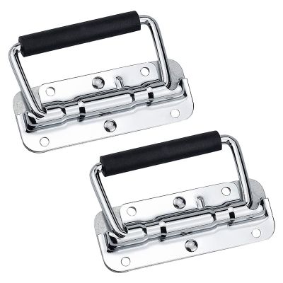 2Pcs 304 Stainless Steel Spring Handle Prop Box Tool Aluminum Box Handle Activity Handle Folding Industrial Handle