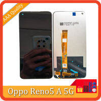 สีดำของแท้6.5นิ้วสำหรับ Oppo Reno5 5G 5A Reno CPH2199เปลี่ยนชิ้นส่วนจอสัมผัสแอลซีดีของเครื่องแปลงดิจิทัล A101OP