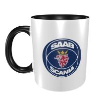 hotx【DT】 Saab Scania Print Mugs Safe Mug Juice Handgrip Office Cup Drinking Tools Gifts