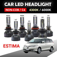 Vlatoyota】estima * รับประกัน1ปี * 2ชิ้น LED ไฟหน้า foglight H4 H8H11 HB3 9005 hilo Beam