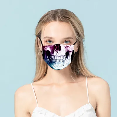 [COD] skeleton spot wholesale digital printing adjustable ear-hook dustproof PM2.5 mask for adults