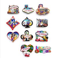 America Tourist Souvenir Magnetic Refrigerator Stickers Las Vegas Gambling City Souvenir Travel Fridge Magnets Resin Magnets