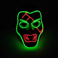 Creepy Vampire Glowing คอสเพลย์ Count Dracula EL Wire สำหรับ Halloween Party Supplies